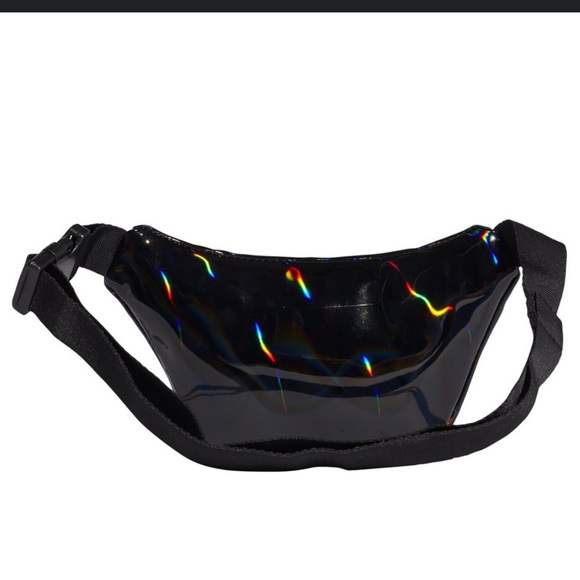 Black Iridescent Adidas Waist Bag - Picture 2 of 7